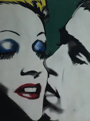 Dick Bastiaan van der Meijden - (1945-2022) - Pasteltekening, Een Kus kopen? Bied vanaf 1!