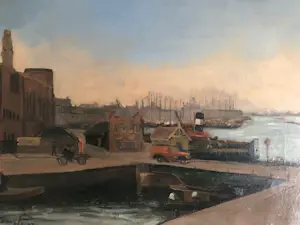 Claas Prins - Amsterdams havengezicht anno jaren '50 kopen? Bied vanaf 325!