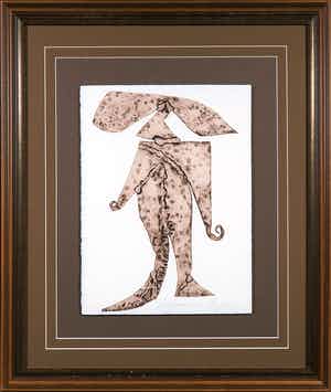 Reinhoud D'Haese - Aquatint metaaldruk, L'alsacienne - Ingelijst verkocht voor € 1!