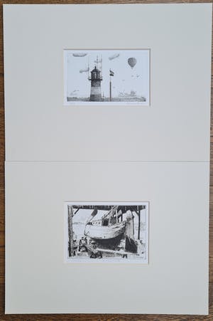 Herman Berserik - 2 etsen: Vuurtoren - Tholen kopen? Bied vanaf 80!