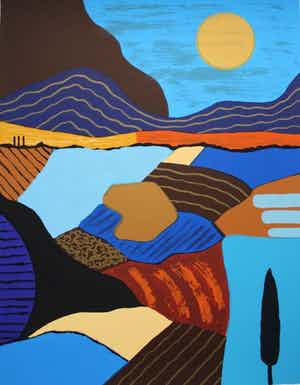 Ronald Boonacker - Kleurenzeefdruk VIA CASSIA Handgesigneerd. verkocht voor € 125!