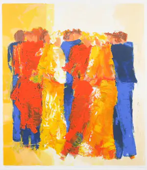 Wil Willemsen - Zeefdruk, Gossips - Ingelijst kopen? Bied vanaf 50!