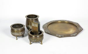 Nieuwe Kunst - Koper, 4-delige rookset kopen? Bied vanaf 1!