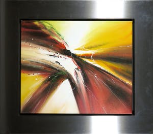 Lee Cole - Acryl op doek, Z.T. Abstracte compositie - Ingelijst kopen? Bied vanaf 1!