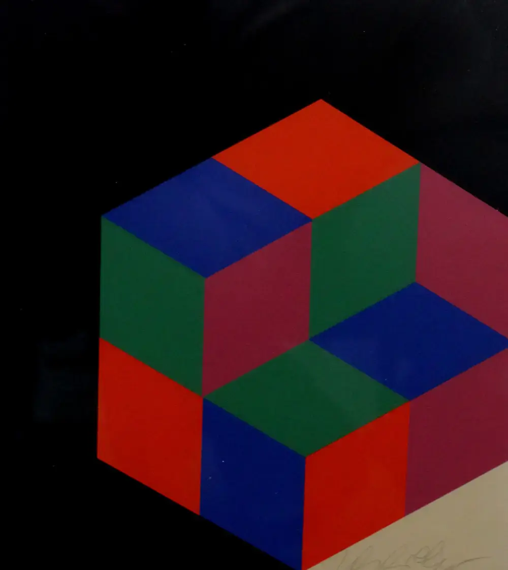 Victor Vasarely - Ingelijste zeefdruk - 1976 kaufen? Bieten Sie von 295!