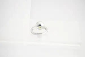 159- Massief 14 Krt wit-gouden design ring met lichtgroene 2.50ct edelsteen kopen? Bied vanaf 170!