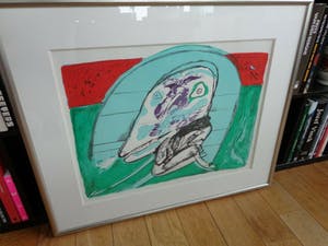Lucebert - TYPISCHE FIGURATIE / KLEURLITHO / 71x86cm / KADER / SIG kopen? Bied vanaf 155!