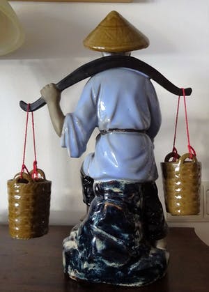 Niet of onleesbaar gesigneerd - Chinese man met werktuig kopen? Bied vanaf 1!