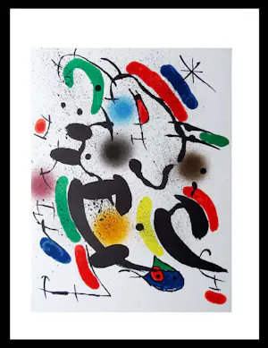 AcheterJoan Miro - Litografía original VI (band I) 1972 - Referentie Mourlot 862? Enchérissez de 139!