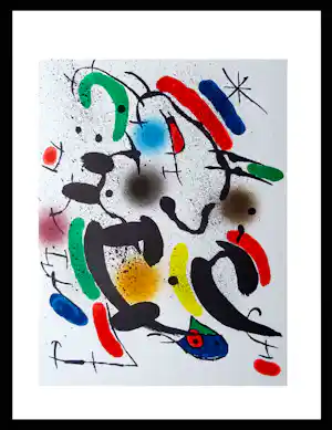 Joan Miro - Litografía original VI (band I) 1972 - Referentie Mourlot 862 vendu pour 139€ !