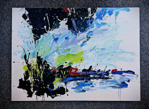 Henk Hofstra - Groot en krachtig expressionistisch olieverf op karton - gesigneerd kopen? Bied vanaf 171!