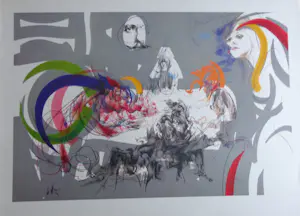 Raymond Moretti - L'HOMME DE LA MANCHA / KLEURLITHO / 52x71cm / SIG kopen? Bied vanaf 30!