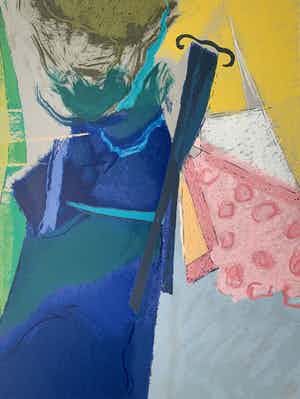 Henk van Vessem - kleurenzeefdruk | 'Zonder titel' | 1994 verkocht voor € 60!