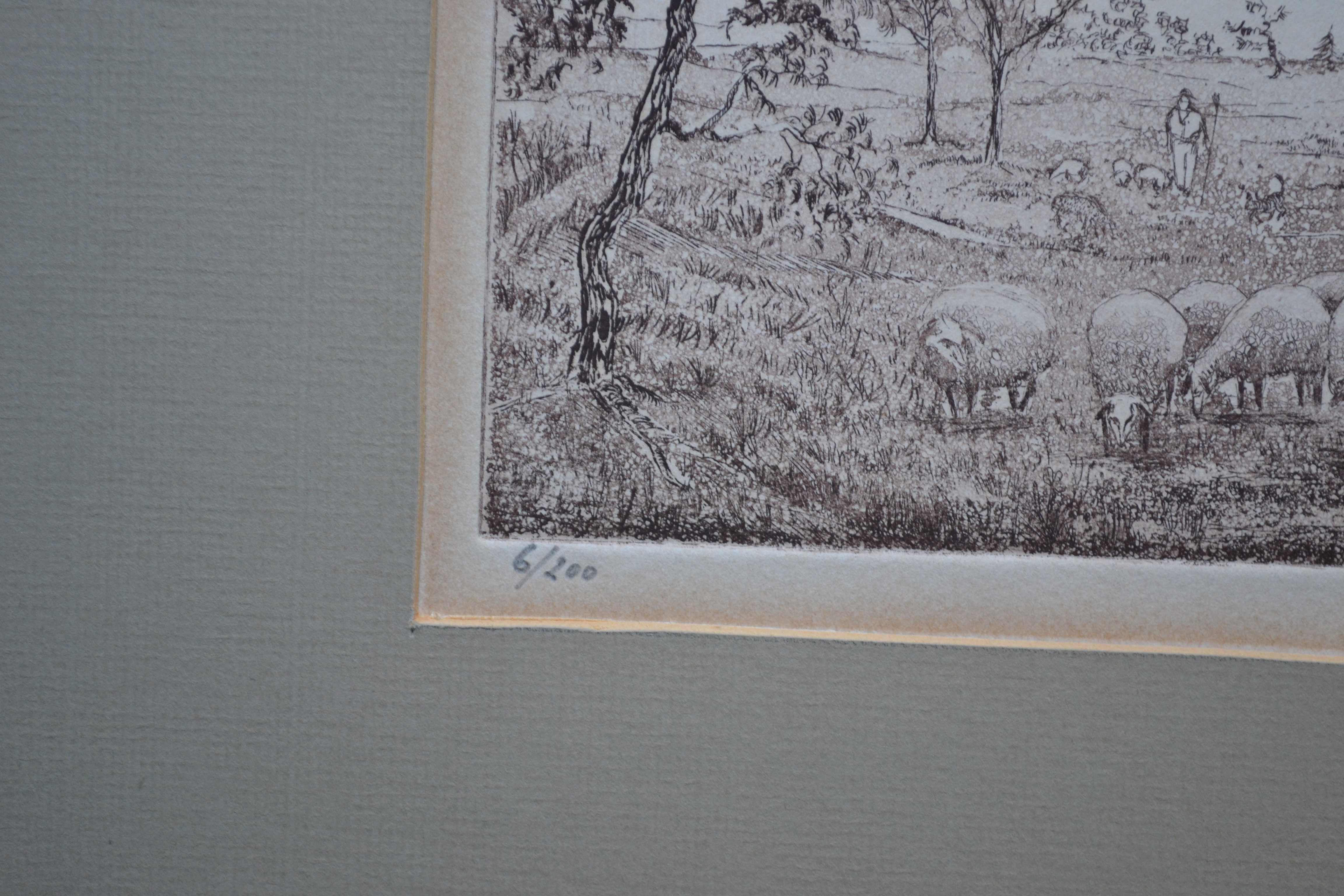 Niet of onleesbaar gesigneerd - Twee landschappen - Ets kopen? Bied vanaf 1!