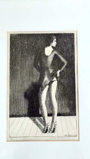 Folly Miedema - uitdagende vrouw , handgesigneerd , genummerd 8/200 verkocht voor € 39!