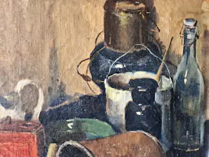 Paul van Eeden - realistisch geschilderd olieverf op doek - 1942 - schilders stilleven - GROOT! kopen? Bied vanaf 65!