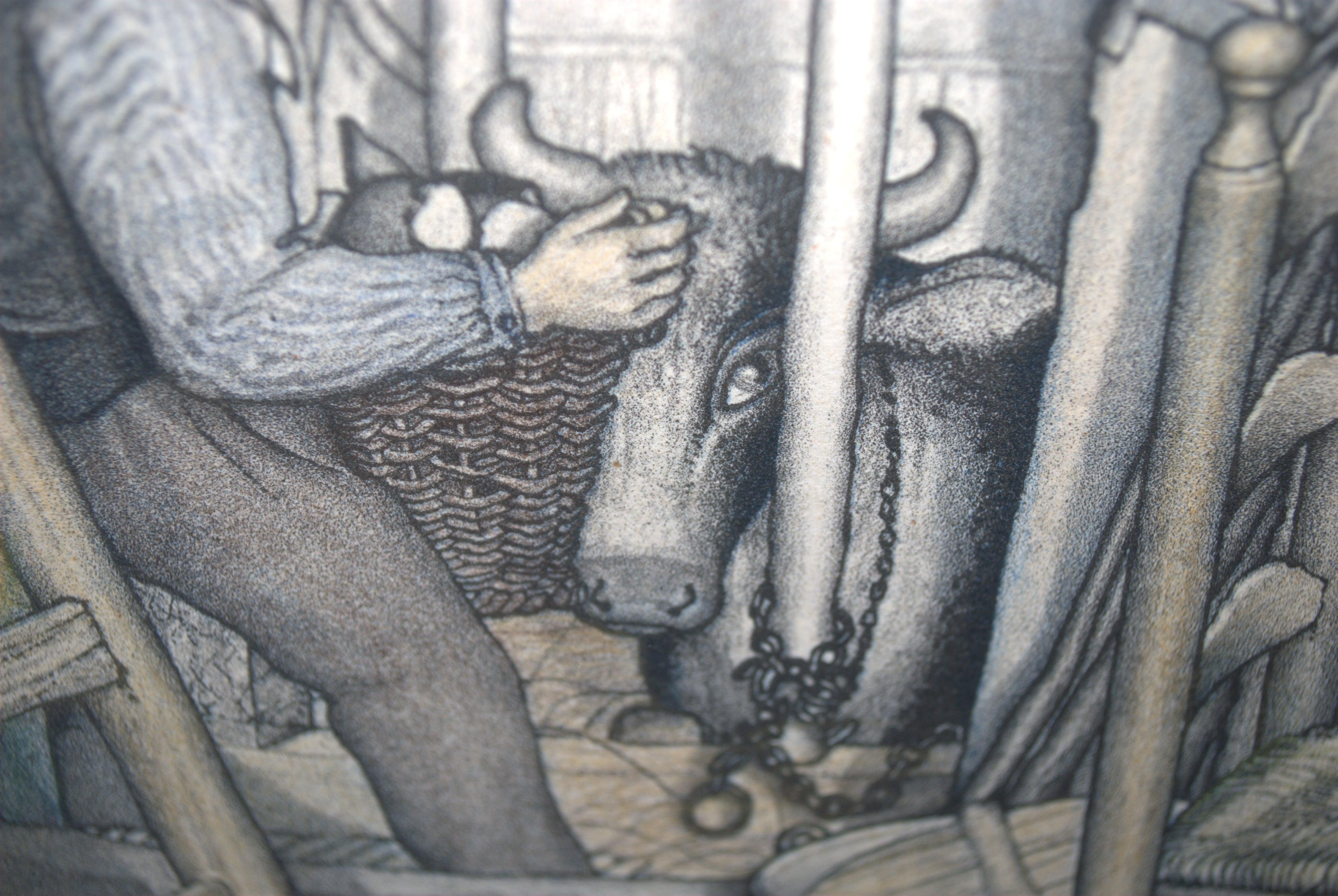 Jan Strube - kleurenlitho_boereninterieur NoordBrabant omstreeks 1900_ kopen? Bied vanaf 55!