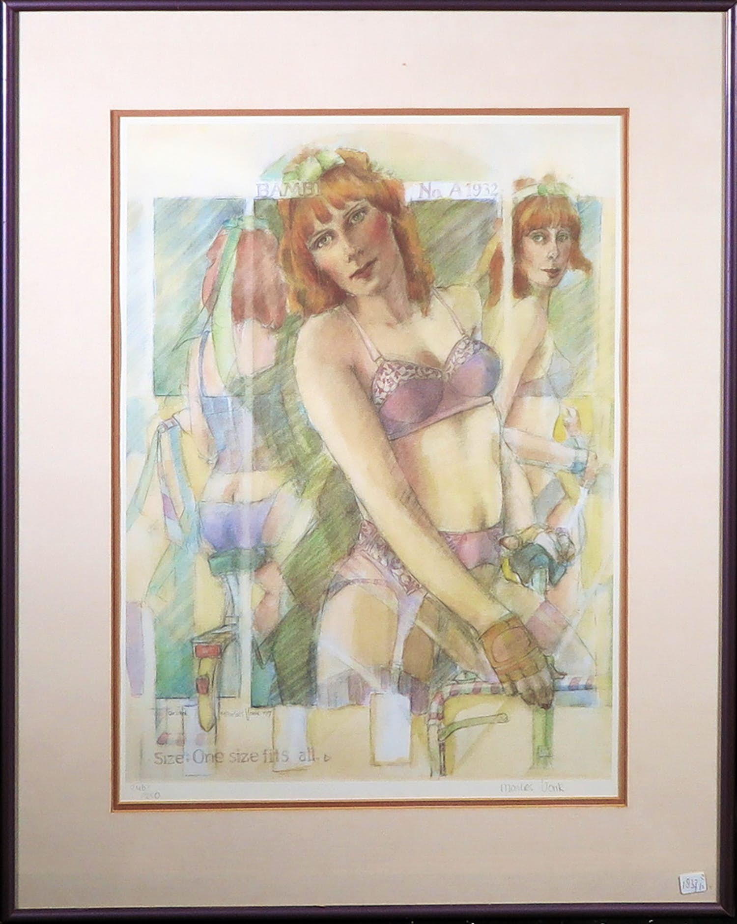 Marlies Vonk - Litho, Bambi - Ingelijst kopen? Bied vanaf 10!