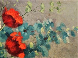 Niet of onleesbaar gesigneerd - Groot rond 1930 geschilderd "gevarieerd Bloemstilleven" gesigneerd kopen? Bied vanaf 10!