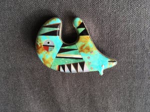 1e gehalte Zilver - Kleurrijke broche in de vorm van een gestileerd dier kopen? Bied vanaf 1!