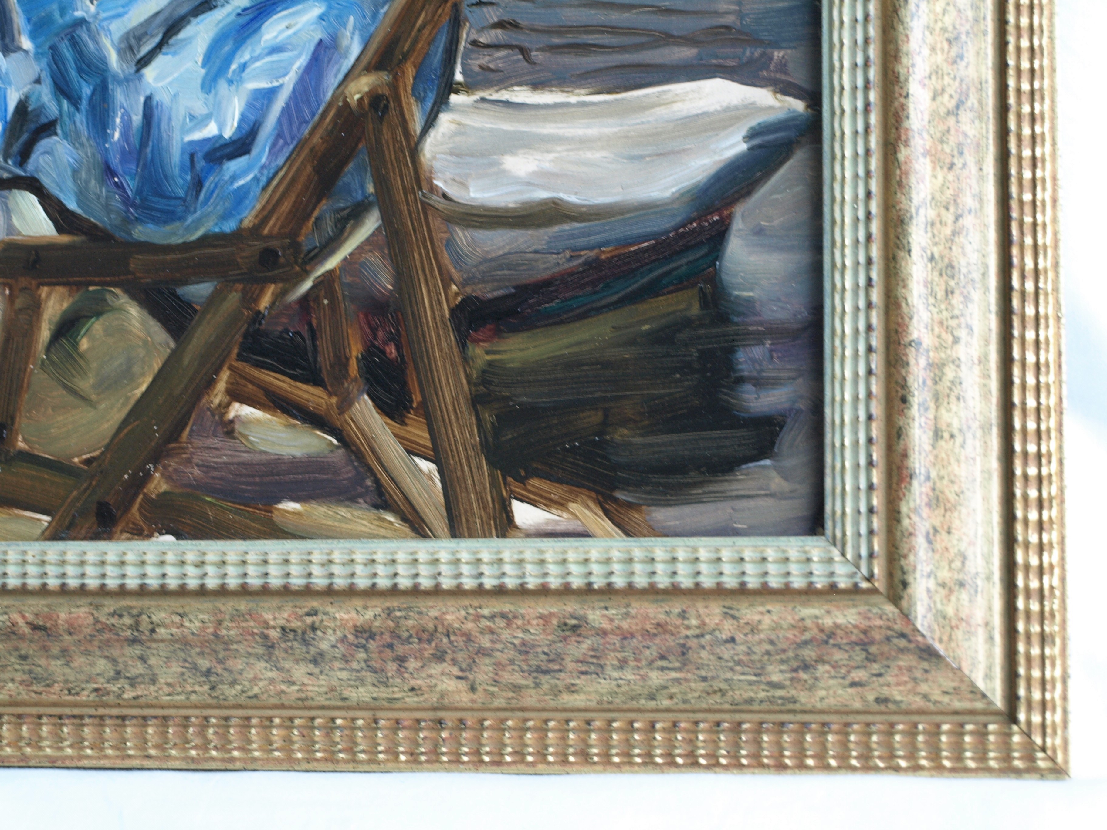 Bethijl Philippus van Romondt - Olieverf op paneel , Man in strandstoel – gesigneerd & ingelijst – 1935 kopen? Bied vanaf 150!