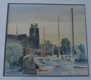 Janus Kluijtmans - 'Havengezicht'Dordrecht. kopen? Bied vanaf 50!