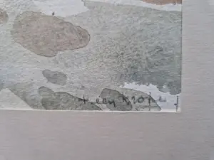 Tilly Krone - Omstreeks 1970 impressionistisch geschilderde Aquarel "Hoogovens" gesigneerd kopen? Bied vanaf 46!