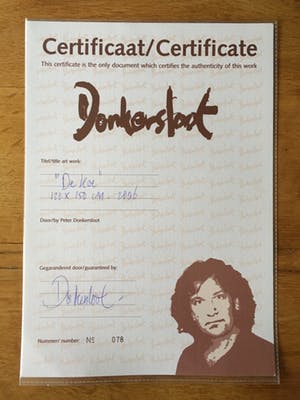 Peter Donkersloot - Ingeschilderd Giclée op Linnen - Koe kopen? Bied vanaf 995!