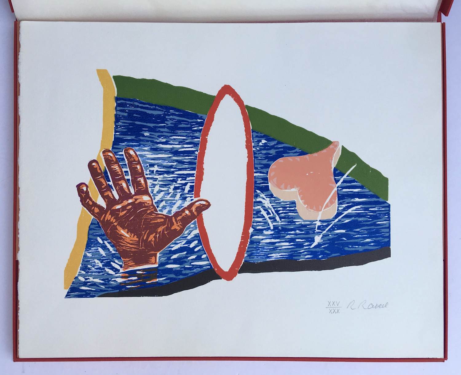 Roger Raveel - Ludduvuddu - kleurenhoutsnede - 1990 - gesigneerd verkocht voor € 1000!