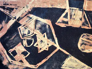 Niet of onleesbaar gesigneerd - Interessante jaren 60 Lithografie Abstract - oplage 100 - potloodgesigneerd kopen? Bied vanaf 1!