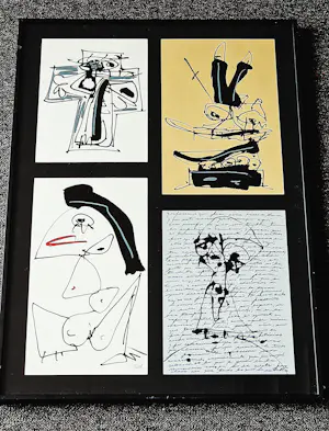 Antonio Saura - Grote 1975 zeefdruk "Triptico de Amsterdam" oplage 190 ex. - in nieuwstaat kopen? Bied vanaf 83!