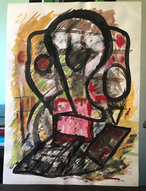 Kees van Es - Gemengde techniek op papier - 2002 kopen? Bied vanaf 250!