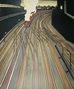Bruno Vekemans - Litho, Le train verkocht voor € 100!