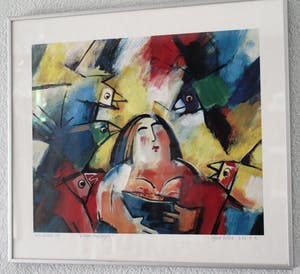 Rem de Boer - "Vrouw met Vogels" kopen? Bied vanaf 50!