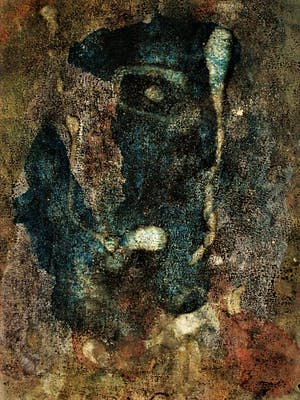 Jan Battermann - Grote Abstracte Gouache van Amsterdamse graficus, kunstschilder, illustrator kopen? Bied vanaf 10!