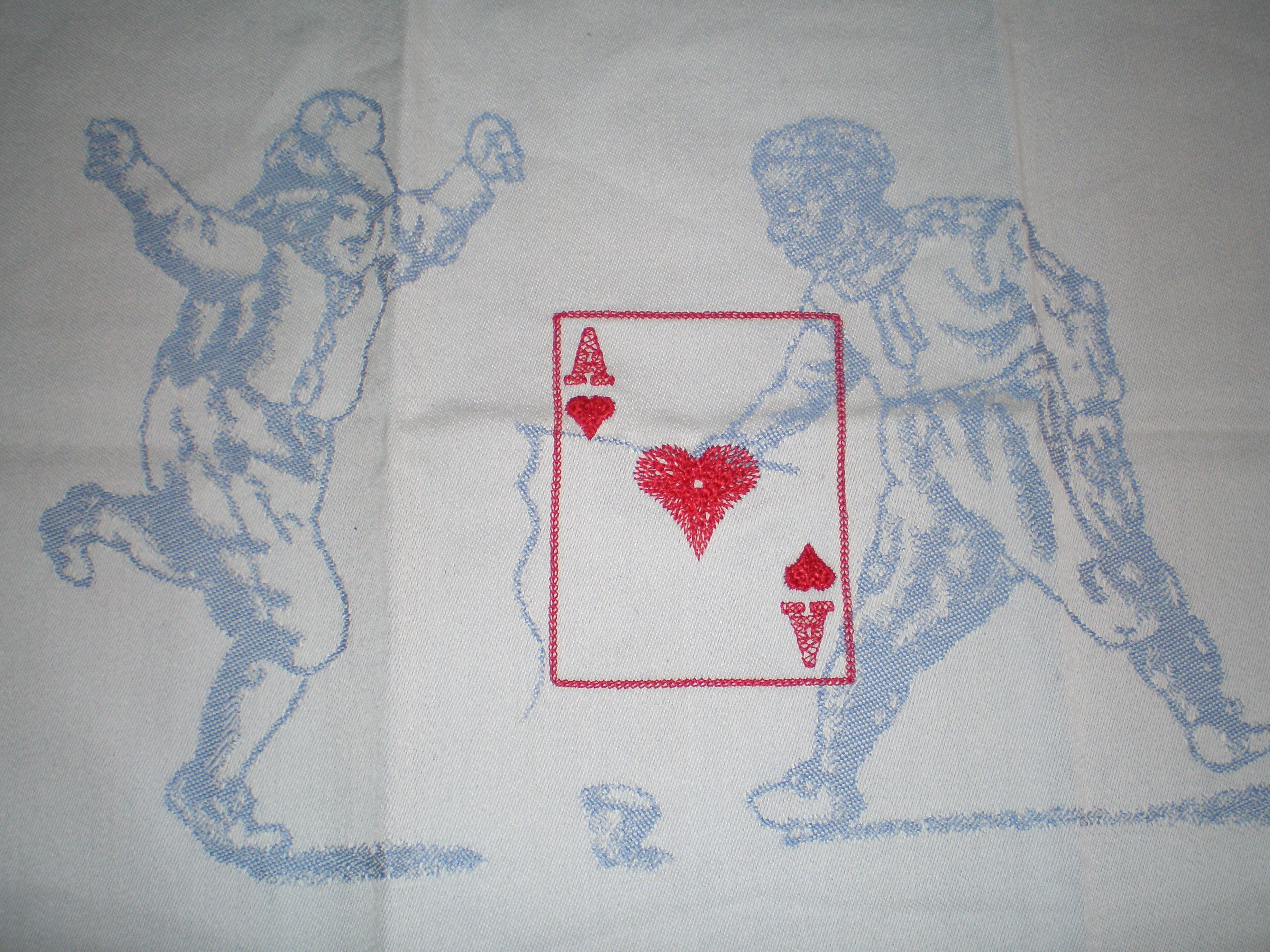 Studio van Eijk & van der Lubbe - Vingerdoekje geïnspireerd op Delftsblauw tegeltje Multiculti kopen? Bied vanaf 10!