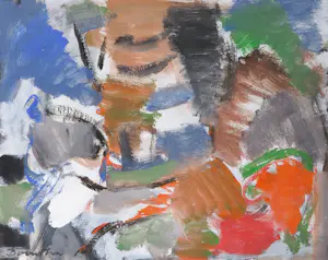 Klaas Boonstra - Gemengde techniek op papier, Abstracte compositie - Ingelijst kopen? Bied vanaf 100!