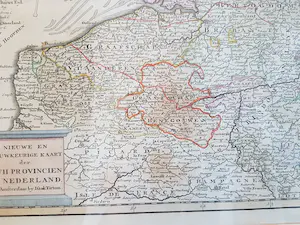 Isaac Tirion - Nieuwe en nauwkeurige kaart der 17 provincien van Nederland kopen? Bied vanaf 200!