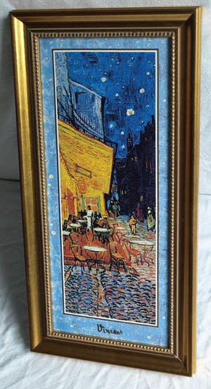 Curiosa - Ingelijste porseleinen wandtegel – Café de Nuit , Vincent van Gogh kopen? Bied vanaf 50!