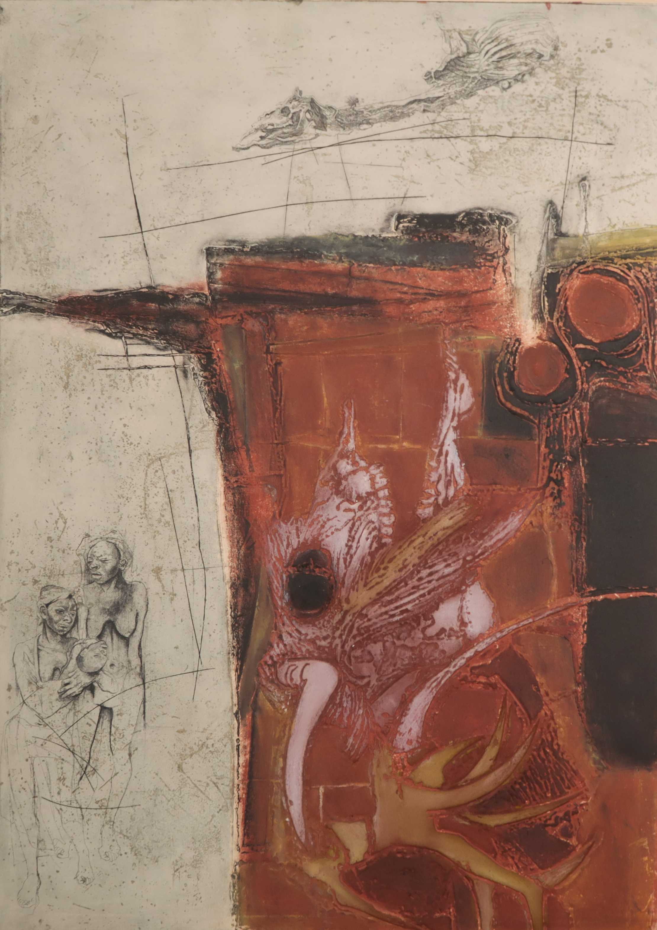 Ru van Rossem - Reliëfets en aquatint, Afrikaans dagboek VII kopen? Bied vanaf 50!