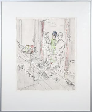 Henk Visch - Ets, Intimiteit nr. 2 - Ingelijst kopen? Bied vanaf 200!