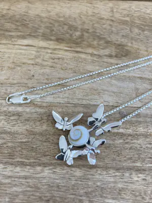 Zilveren hanger met vlinders en ketting kopen? Bied vanaf 21!
