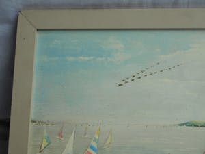 Niet of onleesbaar gesigneerd - Olieverf op paneel , “Strand Muiderberg” – gesigneerd & ingelijst - 1989 kopen? Bied vanaf 10!