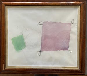 Hans van der Linde - Landschap abstract kopen? Bied vanaf 45!