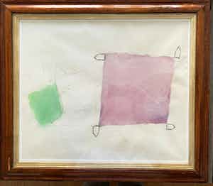 Hans van der Linde - Landschap abstract verkocht voor € 45!
