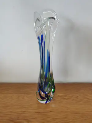 Max Verboeket - Vaas handgesigneerd blauw groen kopen? Bied vanaf 50!