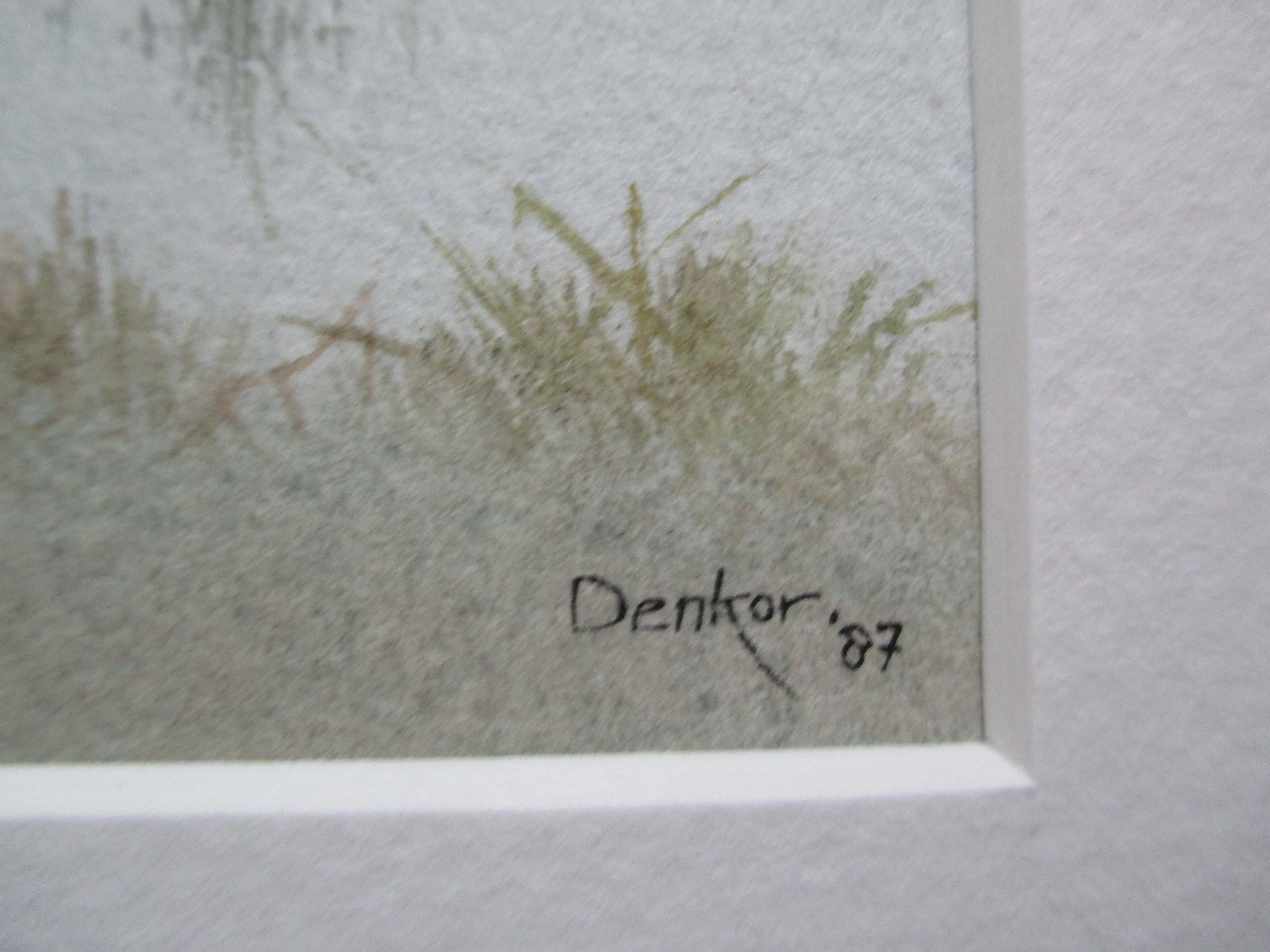 Denkor - Aquarel in passepartout kopen? Bied vanaf 35!
