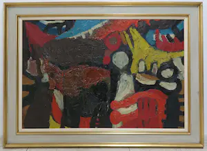 Guillaume Lo-A-Njoe - Olieverf op doek, Een engel - Ingelijst (Groot) kopen? Bied vanaf 600!