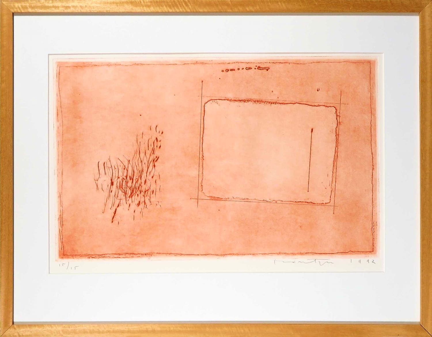 Jan Montyn - Ets, Emptiness - Ingelijst kopen? Bied vanaf 150!