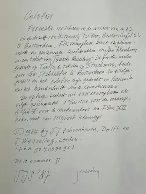 Jan Schoonhoven - COMPLETE MAP FORMATIE MET 12 GESIGNEERDE ZEEFDRUKKEN kopen? Bied vanaf 2000!